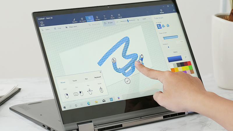 Dell Inspiron 5406 i5 với bản lề xoay gập 360 độ và màn hình cảm ứng đa điểm giúp bạn thỏa sức sáng tạo